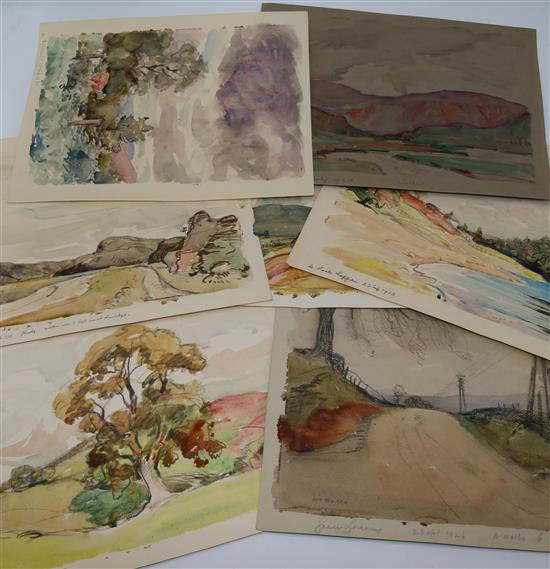 A quantity of William Walls sketches